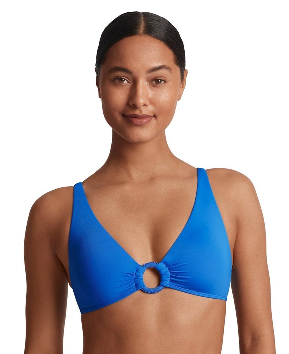 Lauren Ralph Lauren Women's Macrame-Ring Bikini Top Blue Size 8 2542